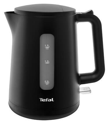 Електричний чайник Tefal Includeo KI5338, 1.7 л, 2400 Вт, з фільтром та протиковзкою ручкою, чорний