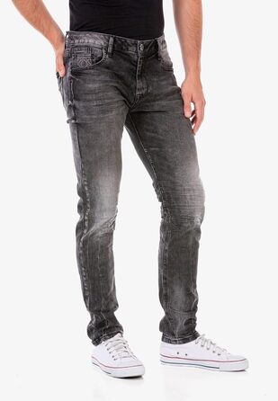 Чоловічі джинси Cipo & Baxx Modern Denim, антрацит (34W/34L) | Стильні джинси для міста та відпочинку