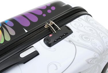 Набір валіз BEIBYE Butterfly 2060 з TSA-замком, 4 предмети: міцний дорожній кофр з твердим корпусом, ручна поклажа та косметичка