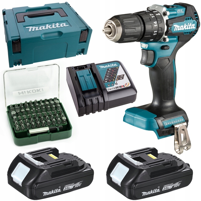 Ударний шурупокрут Makita DHP487RAJ 18V, 2x2Ah, 40Нм