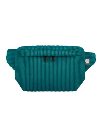 Чоловіча та жіноча поясна сумка PP-Berlin з корду, ручної роботи, веганська, 3 відділення, Made in Germany, для повсякденного використання, можна носити як через плече (Petrol)