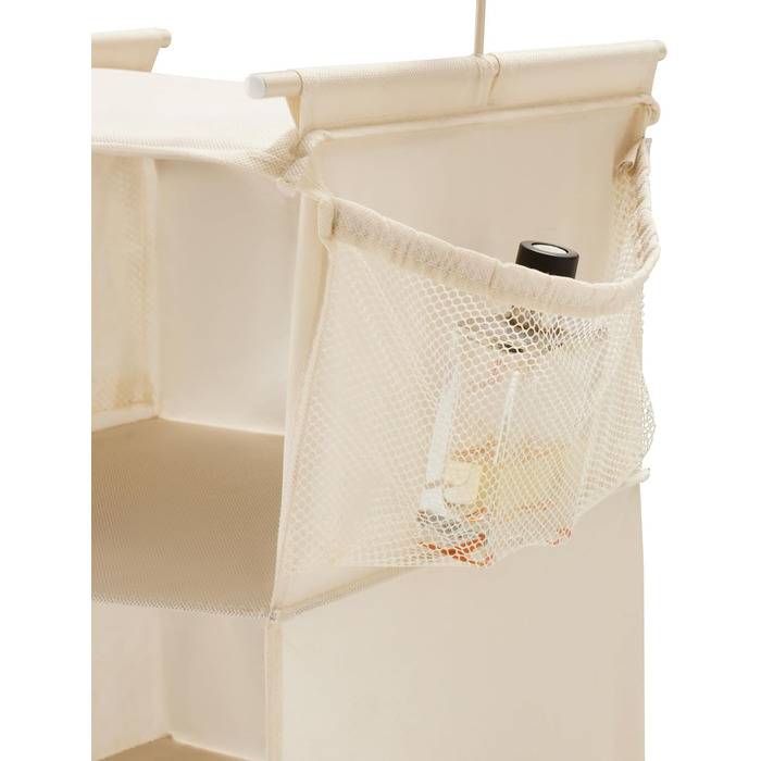 Органайзер для шафи MAX Houser з 5 полицями, для економії місця, з 4 кишенями збоку, складний, бежевий