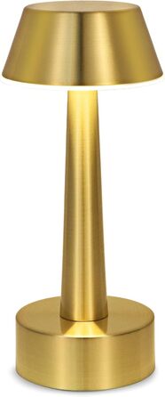 Бездротова лампа OCEST USB, акумуляторна настільна лампа для дому та саду, 3 кольори, сенсорне регулювання яскравості, золота