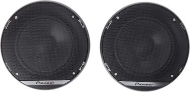 Автомобільна акустика Pioneer TS-G130C 13 см, 250 Вт, 2-смугові компонентні динаміки, потужний звук, IMPP-дифузор, оптимальний бас, 40 Вт RMS, монтажна глибина 44 мм, чорні, 2 шт.
