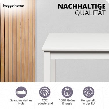 Обідній стіл Hagge Home з дерева, компактний кухонний стіл 70x70 см, коричневий, для їдальні та кухні