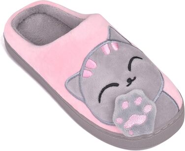 JACKSHIBO Теплі плюшеві тапочки для дому - жіночі та чоловічі, унісекс, 40/41 EU, рожеві