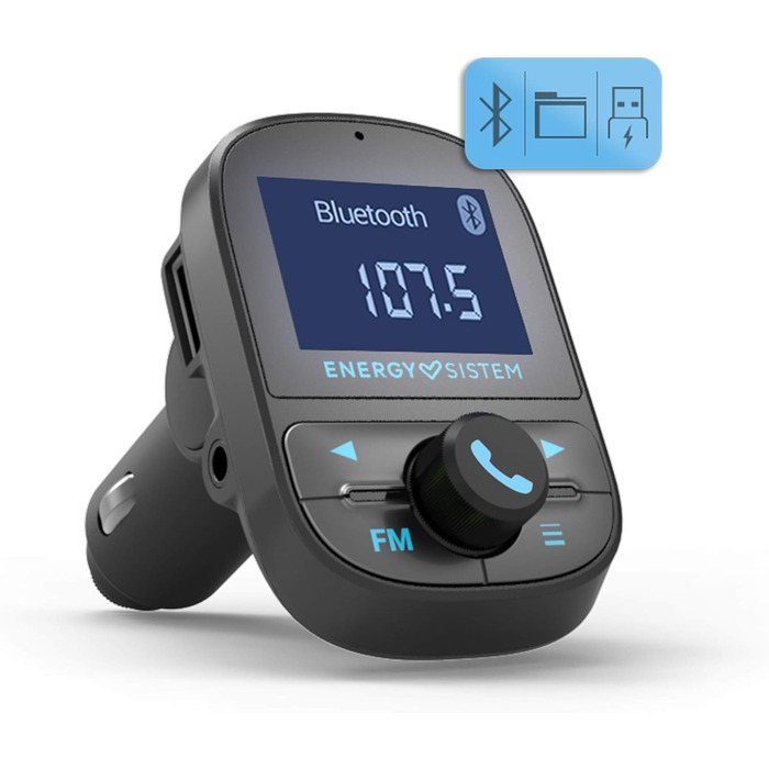 FM-трансмітер для авто Energy Sistem PRO з Bluetooth, USB, microSD, MP3, дисплеєм та гучним зв'язком