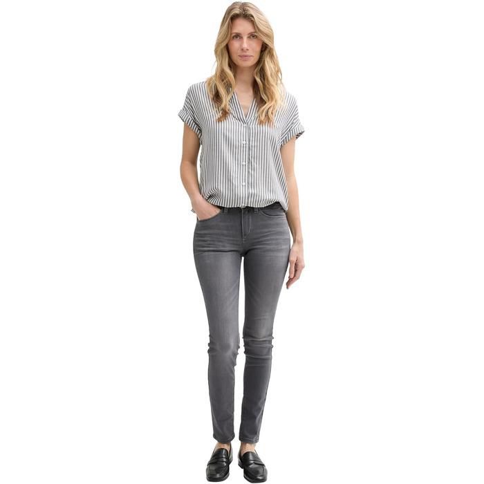 Джинси скінні Tom Tailor Alexa, сірий денім, 30W/34L (10210)