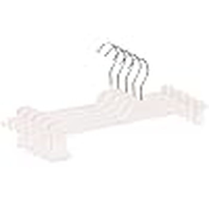 Вішалки для штанів RSR-Hangers® білі XL з регульованими затискачами, пластикові, 42 см, протиковзкі, 10 шт, Made in Germany