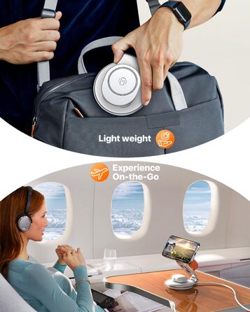 Сумка-органайзер для зарядки MagSafe: Складна зарядка для Apple, індукційна зарядка для iPhone 16/15/14/13/12, зарядка для Apple Watch та AirPods (з 30W адаптером), білий колір