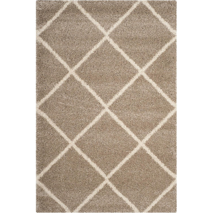 Килим SAFAVIEH Zottelig для вітальні, їдальні, спальні - колекція Hudson Shag, високий ворс, 183 x 274 см (122 x 183 см, прямокутний), бежевий та слонова кістка