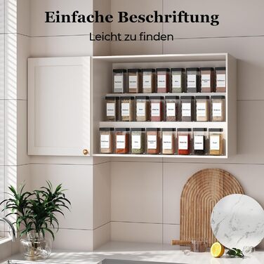 Набір баночок для спецій кутовий 12 шт. по 120 мл з кришкою, чорний