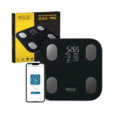 Електронні ваги для ванної 4FIZJO з аналізом складу тіла та Bluetooth