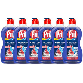 Засіб для миття посуду Pril Kraft Gel Ultra Plus, концентрований гель для видалення жиру, 450 мл (набір 6 шт)