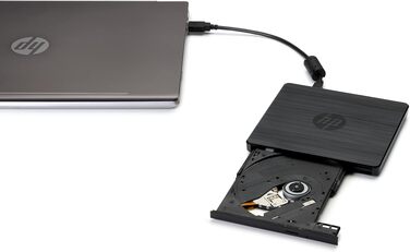 Зовнішній CD/DVD-привід HP (F6V97AA) з функцією запису, USB-інтерфейс, чорний