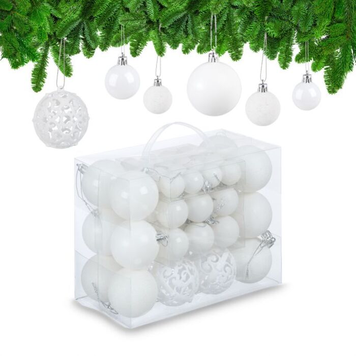 Relaxdays Set of 50 Christmas Baubles