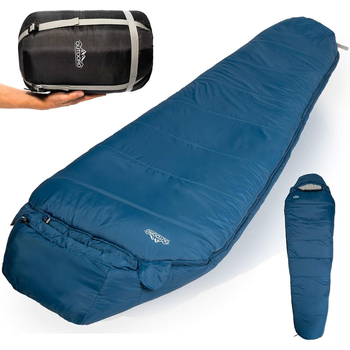 Спальний мішок Outdoro 3-4 сезони для кемпінгу та відпочинку на природі (чоловічий, жіночий)