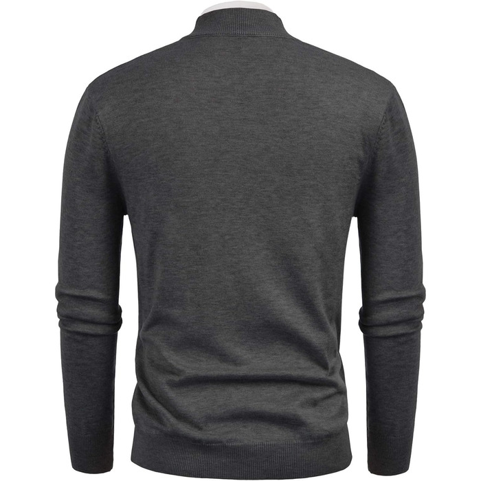 Кардиган чоловічий PJ PAUL JONES з рельєфним в'язанням, на блискавці, зі стійким коміром, зимовий, сірий (L)