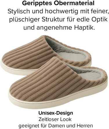 Домашні тапочки для чоловіків та жінок – надзвичайно м'які сліпони для дому - ультралегкі, неслизькі та зручні. М'які тапочки - зимові домашні тапочки (39 EU, Коричневий)