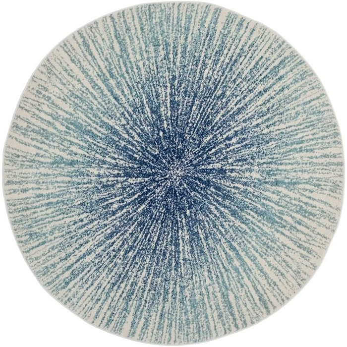 Килим SAFAVIEH для вітальні, їдальні, спальні - колекція Evoke, короткий ворс, 122 x 183 см (Королівський синій/Слонова кістка)