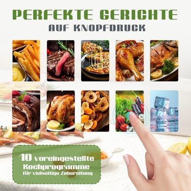 Фритюрниця з двома камерами 9л Heißluftfritteuse, 1700 Вт, сенсорний дисплей, нержавіюча сталь