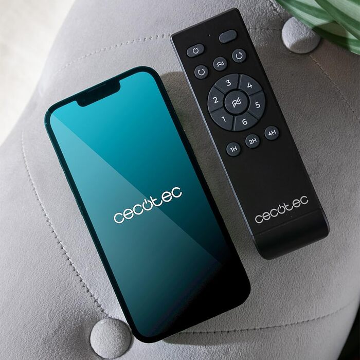 Стеляний вентилятор Cecotec EnergySilence Aero 5600 Black Aqua Connected з підсвічуванням, Wi-Fi, 40W, 52