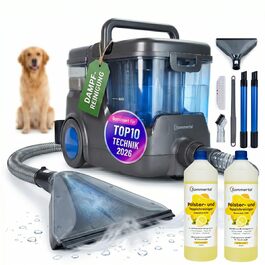 Sommertal HYDRO 9000 MAX: миючий пилосос з парогенератором для килимів, м'яких меблів та авто (1000 Вт, 28 кПа, 2л миючого засобу)