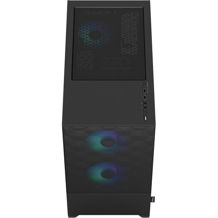 Корпус для ПК Fractal Design Pop Mini Air RGB Black з темперованим склом та сіткою Honeycomb Mesh – 3 RGB вентилятори, підтримка mATX