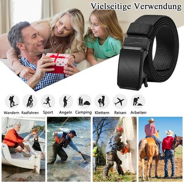 Еластичний тактичний пояс LionVII з автоматичною пряжкою, робочий пояс для чоловіків, обхват талії 75-125 см (28-49 дюймів), чорний (мідний)