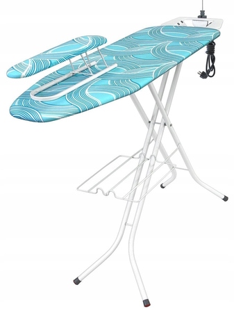 Прасувальна дошка FLANI XXL + рукав для прасування FLANI BLUE MOON, 130 см x 48 см, 6 кг