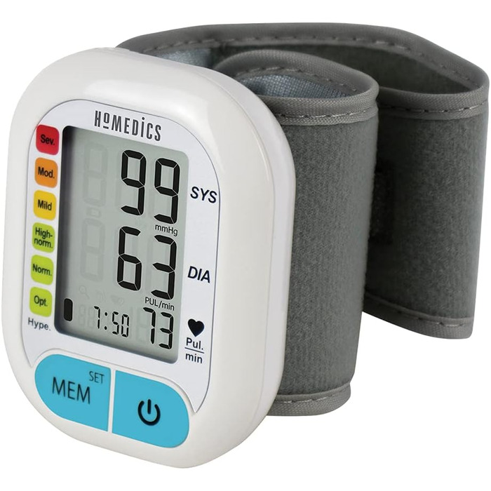 Тонометр House of Marley HoMedics Bluetooth з великим дисплеєм, 60 пам'яті та функцією попередження, вимірювання артеріального тиску та пульсу