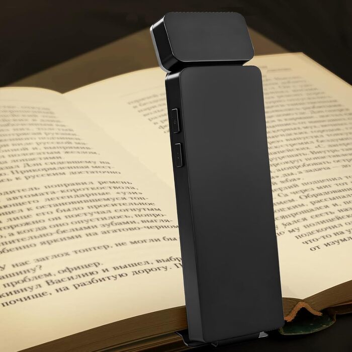 Клема-лампа для читання, акумуляторна, 3 режими температури кольору, USB, гнучка 360°, для книг, ідеальна для читачів та дітей (#6 Чорний)