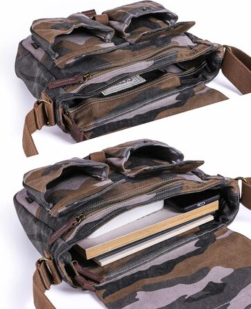 Сумка на плече Gootium з тенту – Месенджер Canvas Vintage для жінок та чоловіків (Camo)