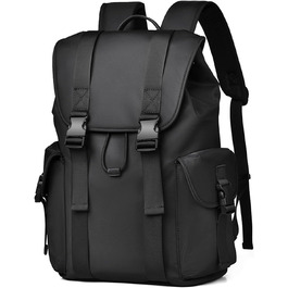 Чоловічий та жіночий рюкзак Vintage 17.3 дюйми, водонепроникний, для ноутбука, школи, подорожей, чорний