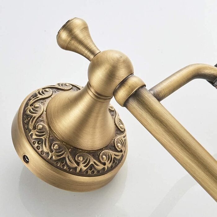CASEWIND Toilet Paper Holder Antique, Brass Toilet Paper Holder, Retro Toilet Paper Roll Holder with Cover, Drill Wall Mount Vintage