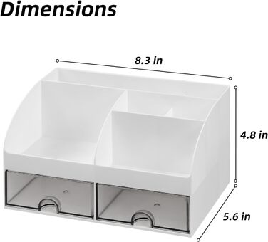 VITVITI Toothbrush Holder for Bathroom Electric Toothbrush Holder Bathroom Organizer with 2 Drawers Storage for Toothpaste Cosmetics Makeup Organizer Cosmetic Storage Box