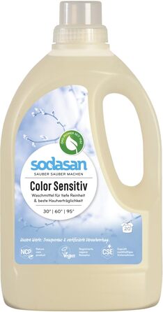 Рідкий пральний засіб Color Waschmittel Sensitiv для чутливої шкіри, 6 x 1,5 л (набір 20 шт)