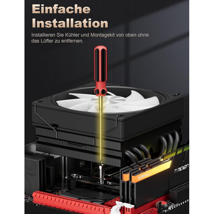 upHere H85KC6: Низькопрофільний кулер для CPU з ARGB підсвічуванням (180W TDP)