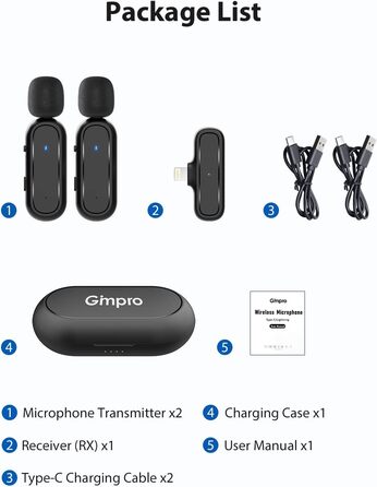 Мікрофон Lavalier Moman Handy Mini (Lightning) з шумозаглушенням та зарядним кейсом для iPhone, Vlog, Live-Streaming, YouTube, TikTok (жовтий)