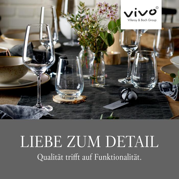Набір келихів для білого вина Villeroy & Boch vivo by Group Voice Basic, 4 шт., 356 мл, кришталеве скло, придатні для миття в посудомийній машині
