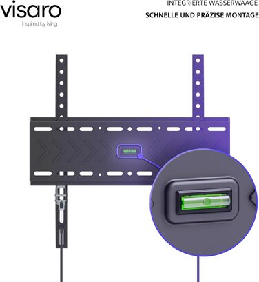 Настінне кріплення для телевізора Visaro WMF75 43-75 дюймів, LED/LCD/OLED, VESA 400x400, до 45 кг