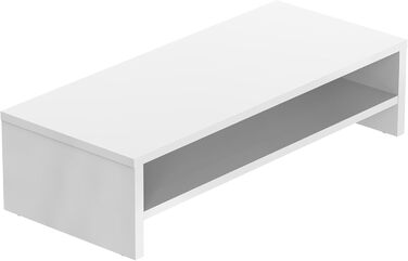 Підставка для монітора FITUEYES, 2 рівні, 54x25,5 см, велика підставка для ноутбука та комп’ютера з місцем для зберігання клавіатури, органайзер для столу, для дому та офісу, біла