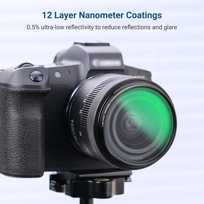 Фільтр UV PROfezzion Slim 58mm для Canon EOS 2000D, 4000D, 1300D, 1200D, 850D, 800D, 760D, 750D, 700D, 650D, 600D, 550D, 500D, 250D, 200D з об'єктивом EF-S 18-55mm та іншими об'єктивами з різьбою 58mm