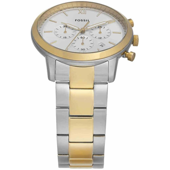 Годинник чоловічий Fossil Neutra Quartz Chronograph з браслетом з нержавіючої сталі (золото-срібло)