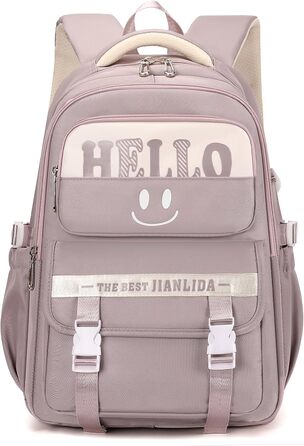 Шкільний рюкзак для дівчаток та хлопчиків-підлітків, водонепроникний, з багатьма кишенями, ідеальний для школи, подорожей та повсякденного використання. Колір: фіолетовий