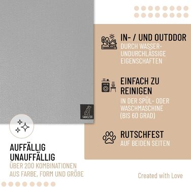 Підставка для миски SanoZoo для котів - екологічна, Made in Germany, 60x90 см, сіра