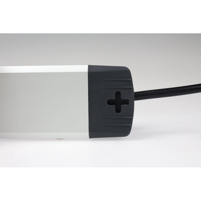 Многорозетка Schwabe ALUX чорна з перенапручувачем, 10 розеток, 1.5м кабель, IP20, для кріплення на стіні, 18360