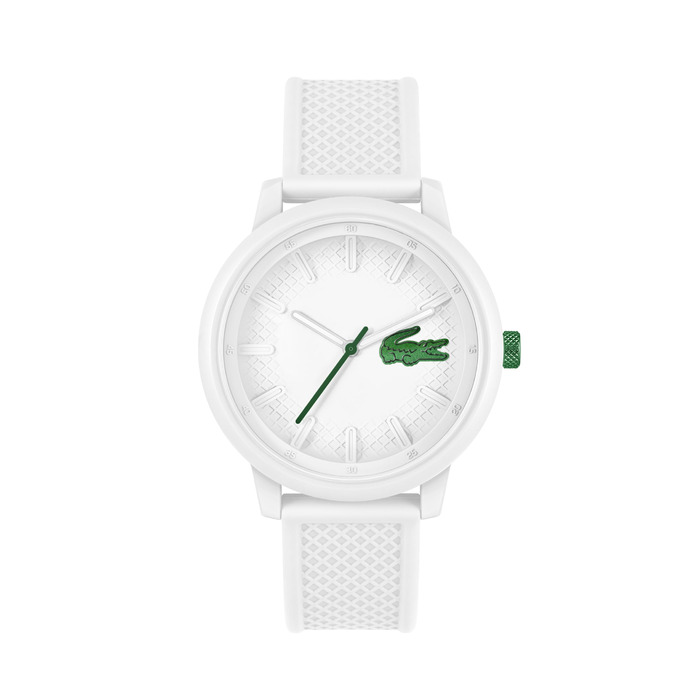 Годинник Lacoste LACOSTE.12.12 Hero чоловічий кварцовий з білим або зеленим силіконовим браслетом