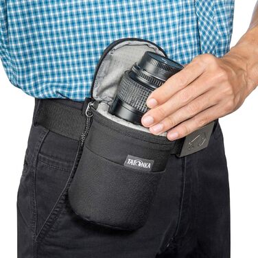 Чохол для об'єктива Tatonka Objektivtasche Lens Pocket - захищений чохол для фотооб'єктивів до 11 см або 16 см, з кріпленням на пояс та закривається на блискавку (чорний, S - для об'єктивів до 11 см)