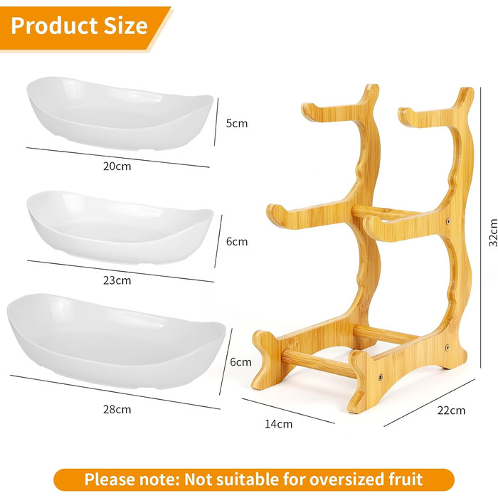 Багатоярусна фруктова тарілка з кераміки - 3 яруси. Організатор для кухні, підставка для фруктів та овочів, декор.